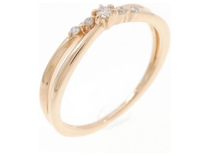 Autre Marque Bague 4°C K10 Pink Gold Diamant