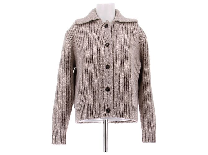 Magda Butrym Strickjacke in meliertem Beige