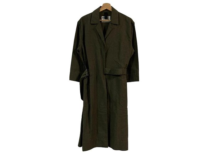 Autre Marque MHL Cappotto cinturato in cotone e lino