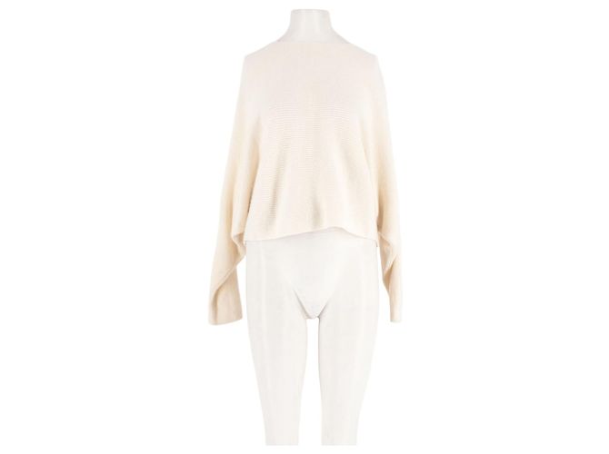 Eric Bompard Weißer Kaschmirpullover