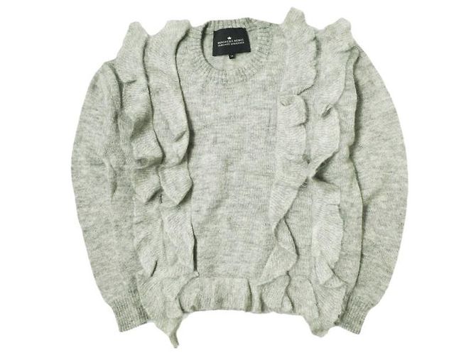 Autre Marque Designers Remix RUFFLE SWEATER Woll-Mohair-Pullover