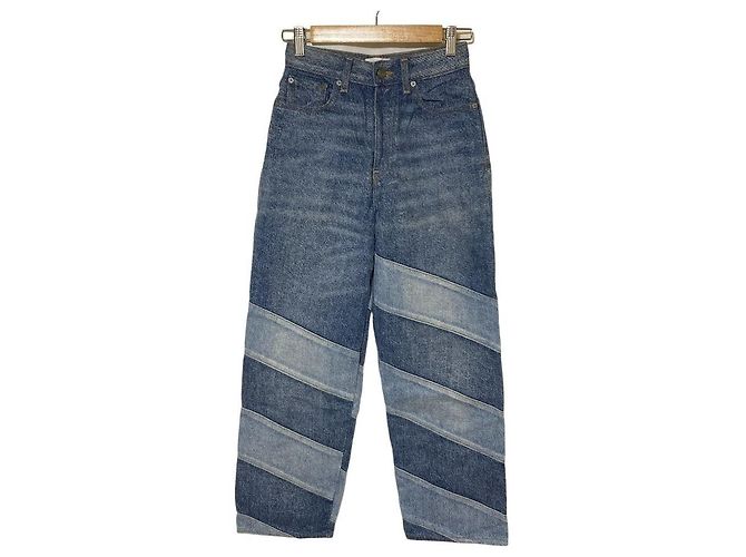 Autre Marque Pantalones de denim patchwork Ganni Misy cropped denim