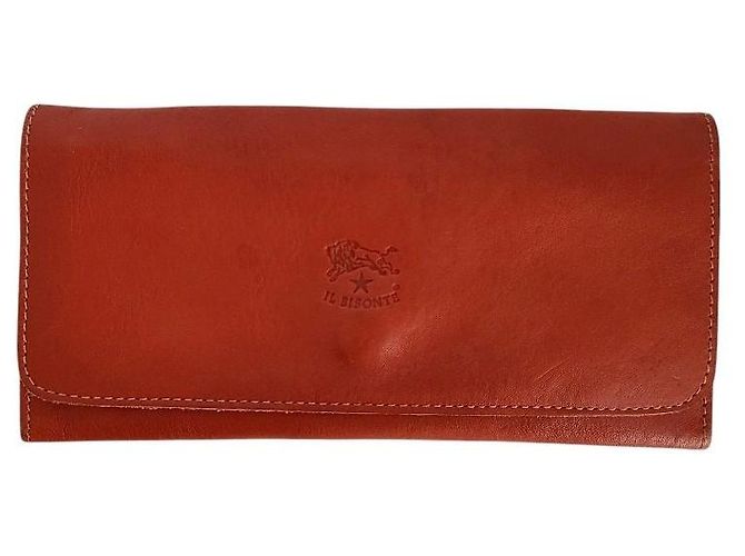 Autre Marque IL BISONTE Leder Trifold Langbörse