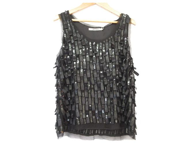 Autre Marque AULA AILA Sequin Sleeveless Top