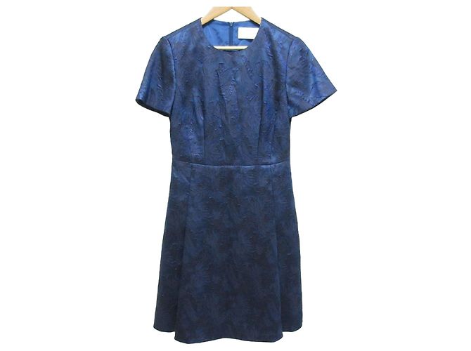 Hugo Boss Kleid aus Jacquard mit Blattmuster