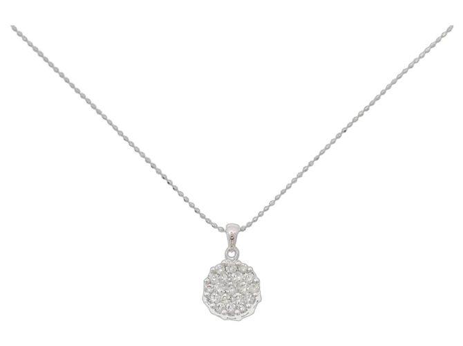 Autre Marque Collar de oro blanco Au750 y diamantes