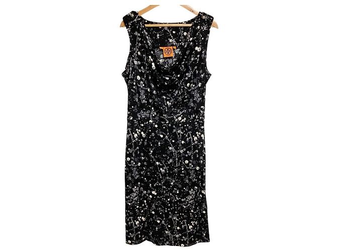 Vestido de seda Tory Burch con estampado Paint Splash