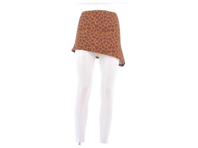 Autre Marque Falda de baño con estampado de leopardo ESTHETE Marrón