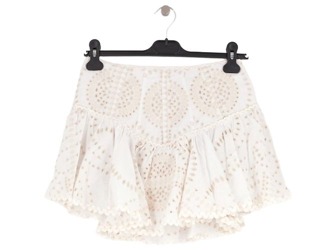 Autre Marque Jupe en coton blanche