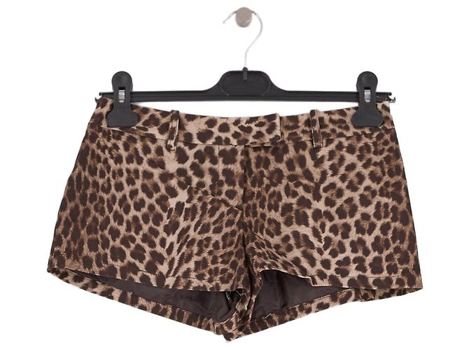 Autre Marque Calções de algodão com estampado de leopardo
