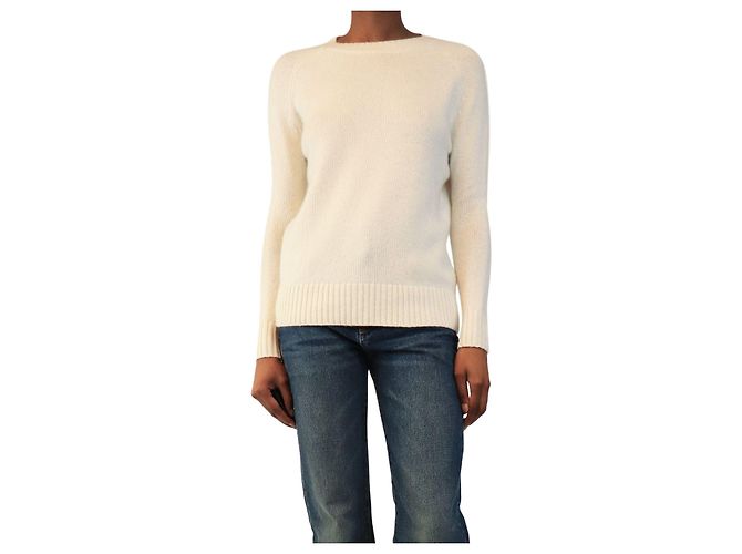 Joseph Pull col rond en cachemire crème - taille XXS