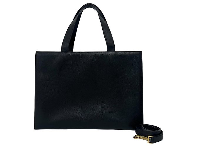 Céline Bolsa de Ombro 2-Way em Couro Preto Celine