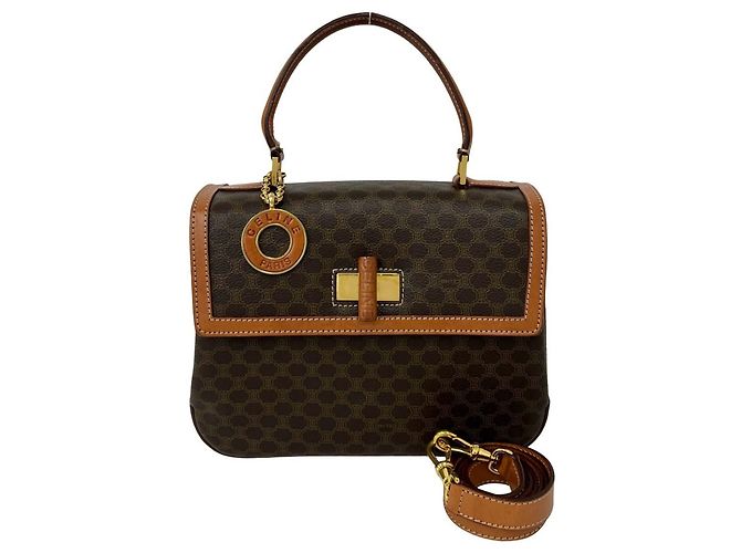Céline Borsa a mano in pelle Celine Circle Logo Macadam Pattern