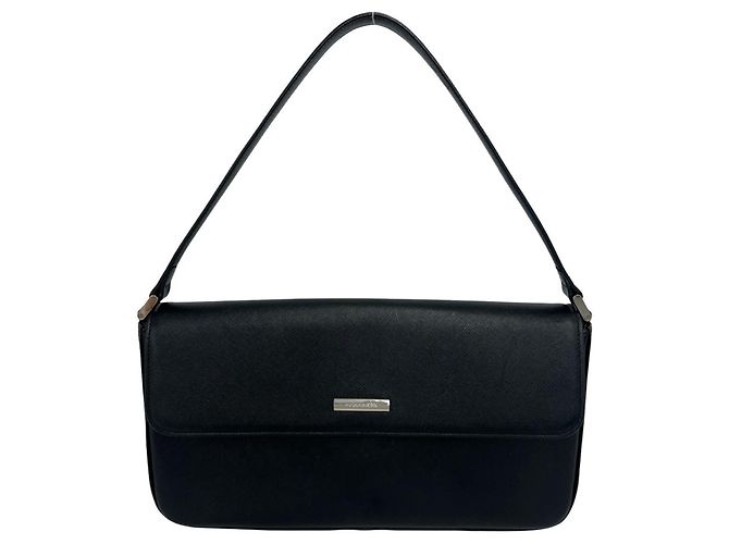 Bolsa de mão Burberry em couro preto
