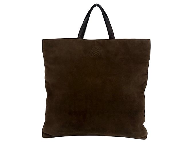 Sac à main cabas Loewe en daim marron
