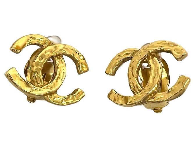 Orecchini a clip Chanel Vintage Coco Mark Gold