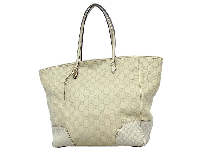 Saco Tote Gucci em couro bege