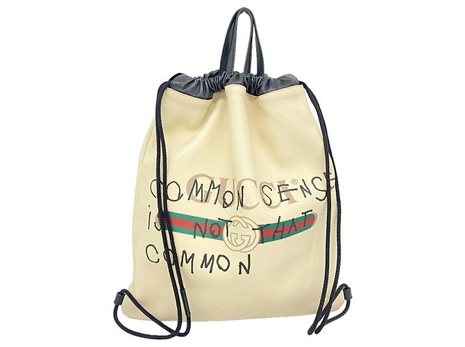 Gucci Ivory Leather Backpack