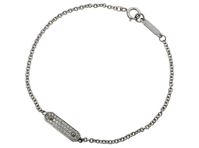 Autre Marque Pulseira de Berloques em Ouro Branco e Diamantes Tiffany & Co.