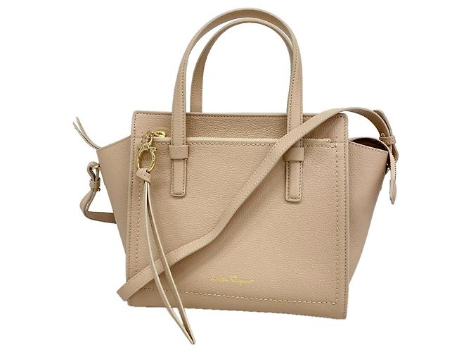Bolsa de couro Gancini Salvatore Ferragamo