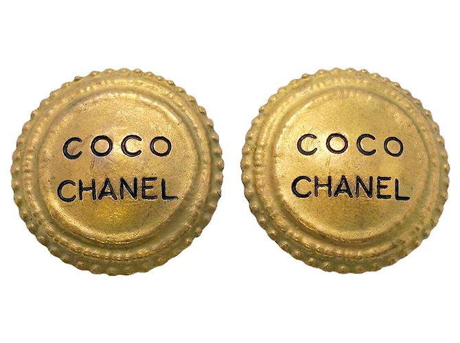 Boucles d'oreilles clips Chanel plaquées or