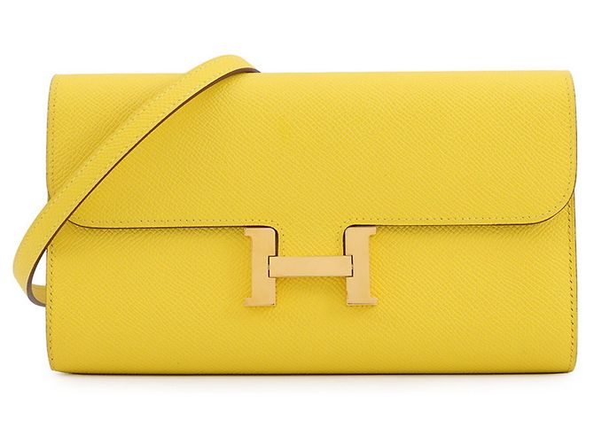 Hermès Cartera Hermes Constance To Go Long Jaune Naple Epsom