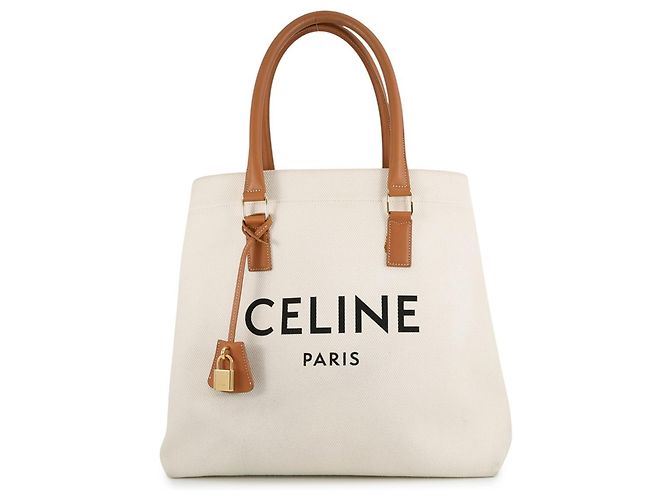 Céline Celine Horizontal Cabas Canvas Tote Bag