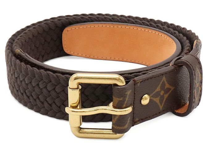 Cinto Louis Vuitton Monogram Standard em Brown