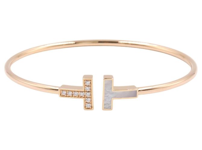 Autre Marque Tiffany & Co. T-Wire Diamond Shell Bangle