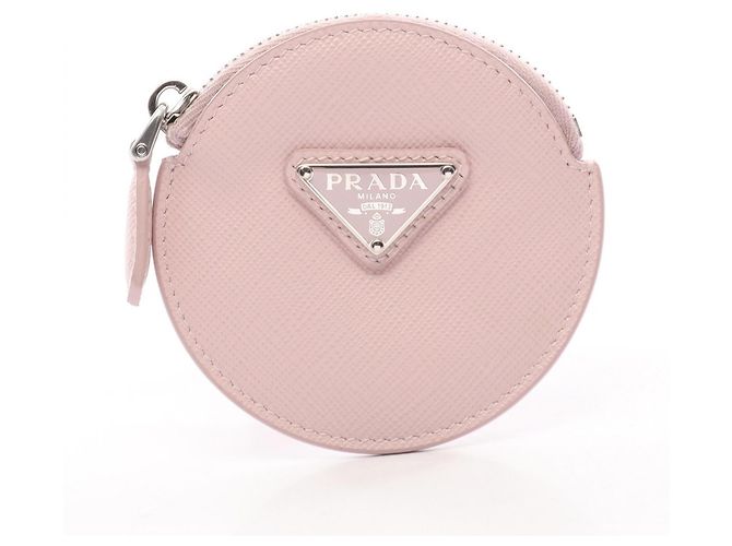 Monedero Prada de piel Saffiano rosa