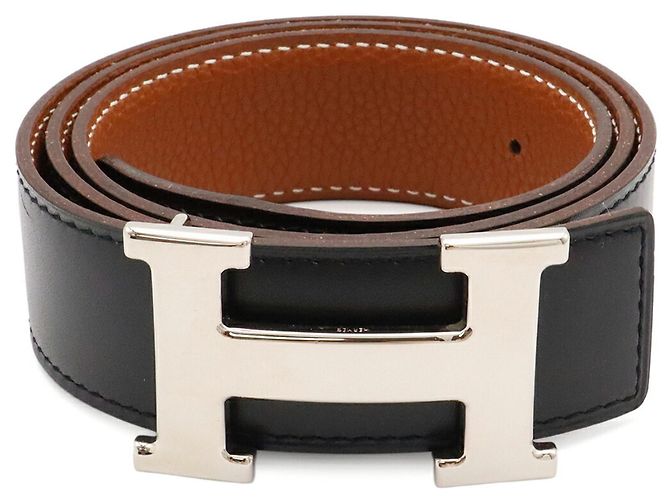 Hermès Cinto Hermes H-Belt Fivela H Constance Reversível