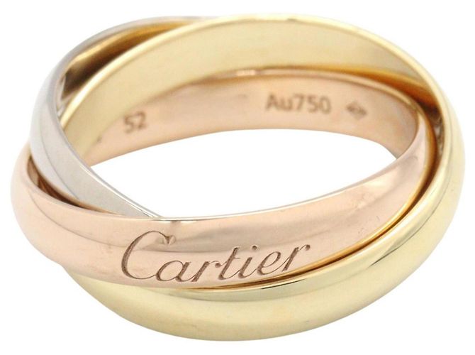 Anello Cartier Trinity in oro bianco oro giallo e oro rosa