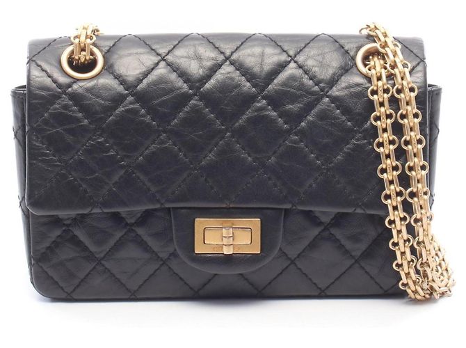 Borsa Chanel 2.55 in pelle di vitello nera