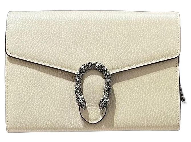Gucci Dionysus Bag On Chain Off-white Leather