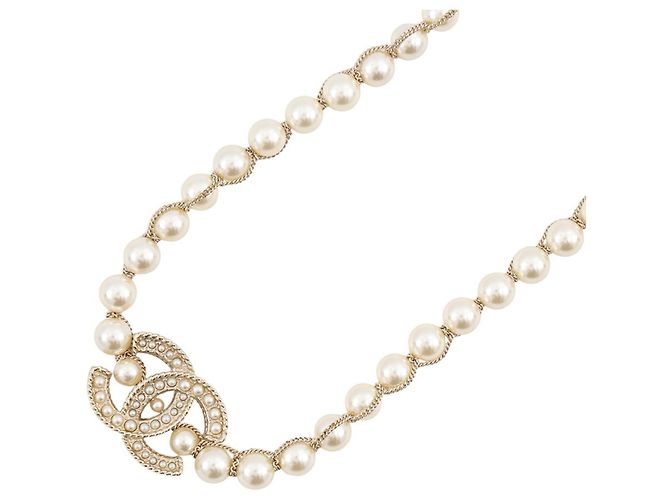 Collana Chanel strass dorata