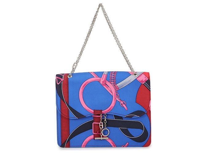 Hermès Hermes Kara Chain Shoulder Bag in Blue Multicolor Silk