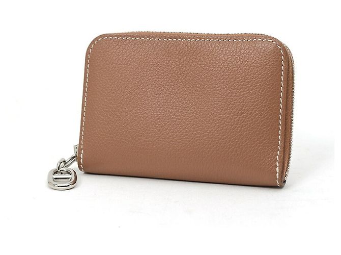 Hermès Hermes Compact Card Case in Gold Brown