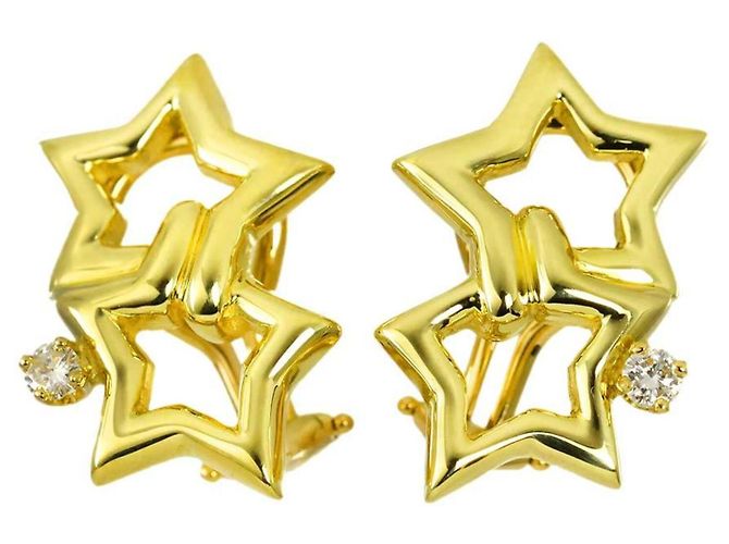 Autre Marque Pendientes de clip Tiffany & Co. Double Star Diamond
