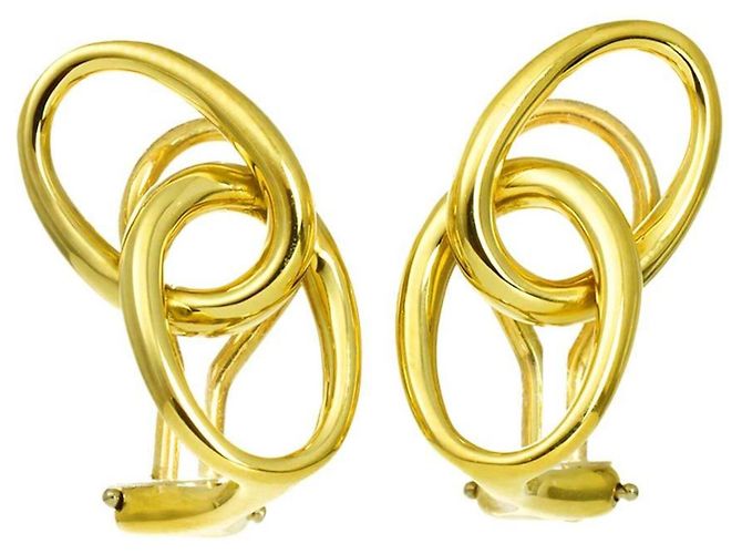 Autre Marque Boucles d'oreilles Double Loop Tiffany & Co. en or jaune 18K