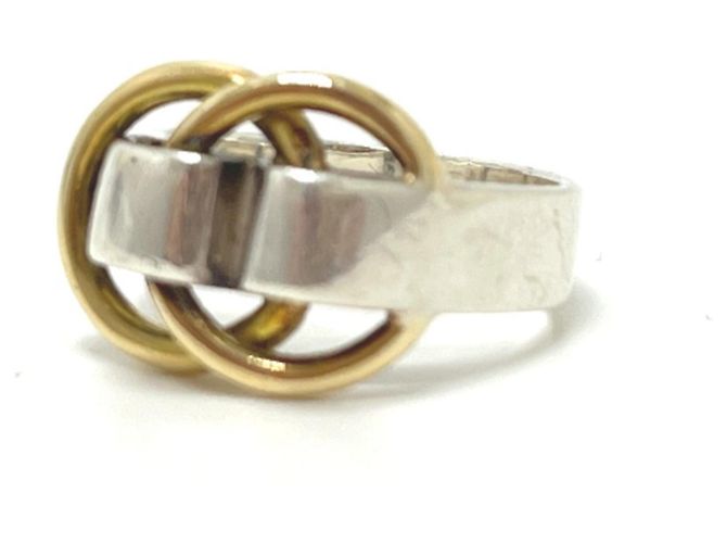 Hermès Hermes SV925 x 18K Deux Axaneau Ring