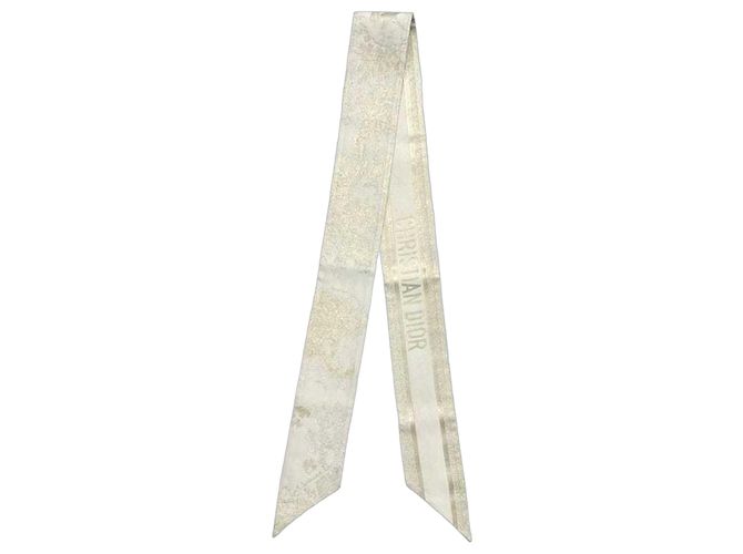Pañuelo de seda Christian Dior en Dorado