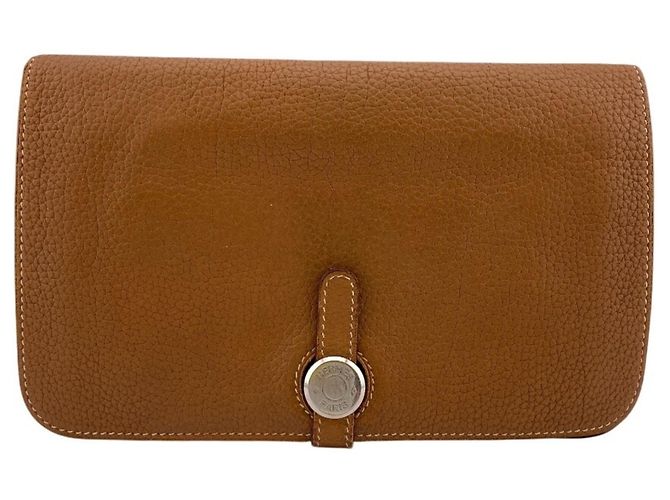 Hermès Hermes Dogon GM Leather Bi-fold Long Wallet