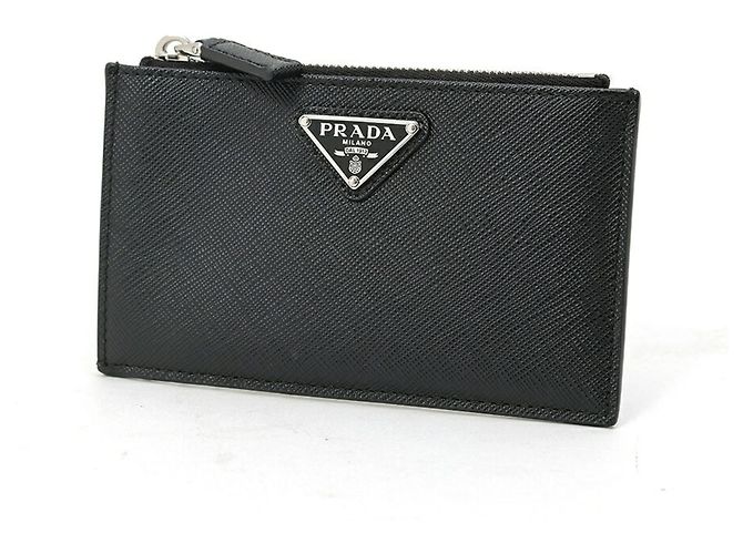 Prada Saffiano Triangle Coin Holder