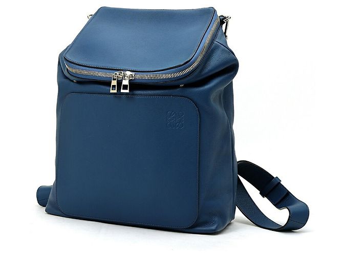 Mochila Loewe Goya - Couro Azul