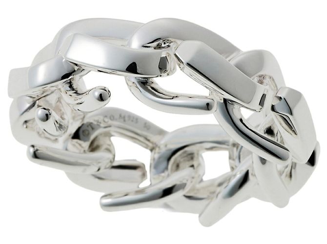 Autre Marque Tiffany & Co. Forge Link Ring aus Sterlingsilber 925