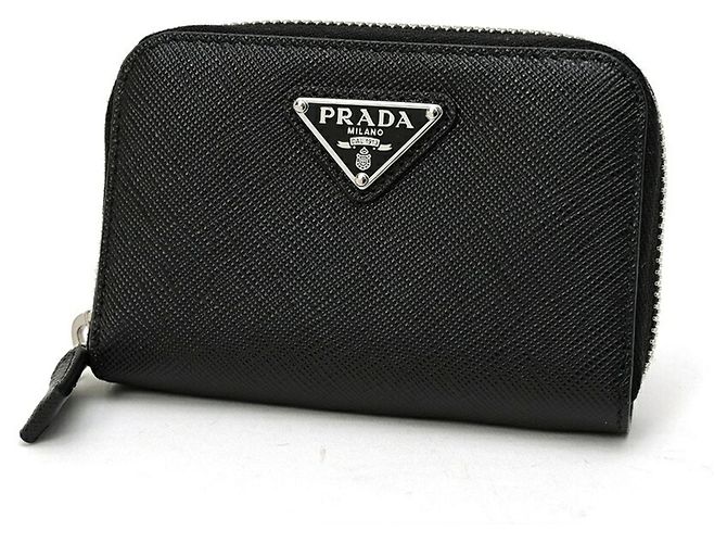 Porta-moedas Prada Saffiano Triangle