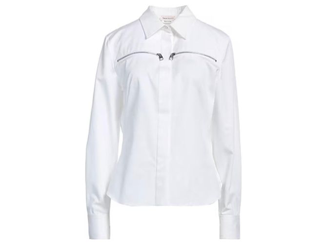 Camicia bianca in cotone Alexander McQueen