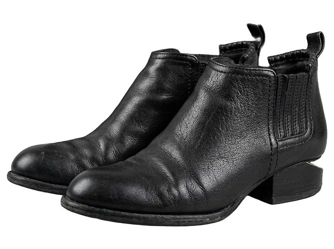 Alexander Wang Kori Black Leather Ankle Boots
