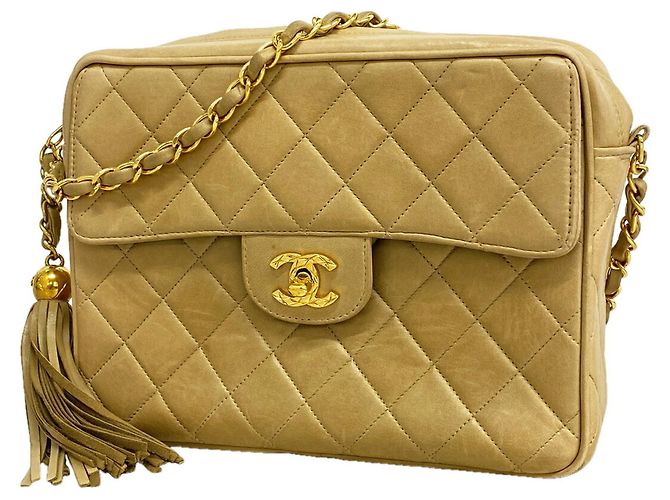 Borsa a tracolla Chanel Matelassé in pelle d'agnello