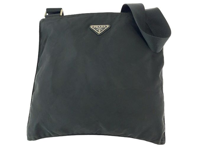 Borsa a tracolla in nylon PRADA Tessuto con logo a triangolo